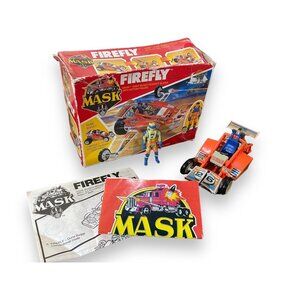 Vintage Kenner MASK Firefly w Julio Lopez w Box Dune Buggy M.A.S.K. 1986